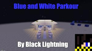 Descarca Blue and White Parkour pentru Minecraft 1.8