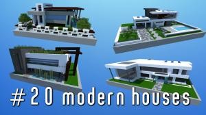 Descarca 20 Modern Houses Pack pentru Minecraft 1.7.10