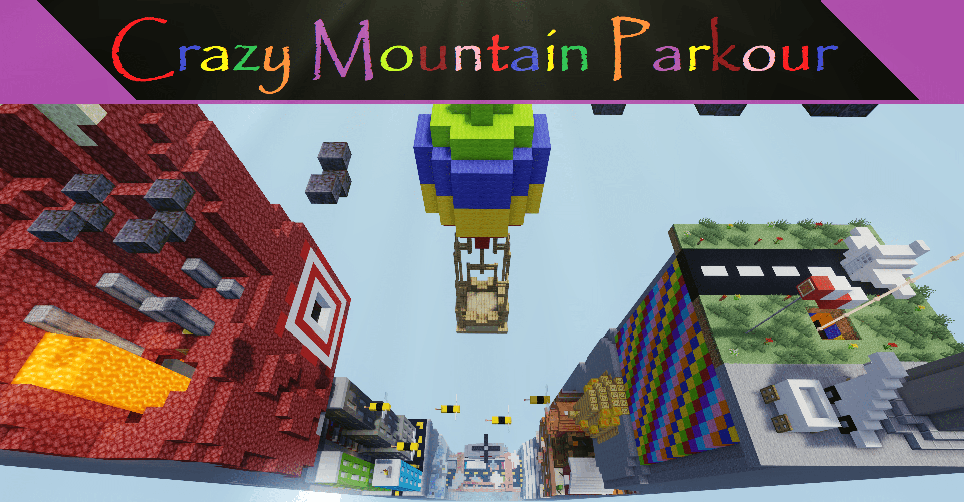 Descarca Crazy Mountain Parkour 1.0 pentru Minecraft 1.18.2