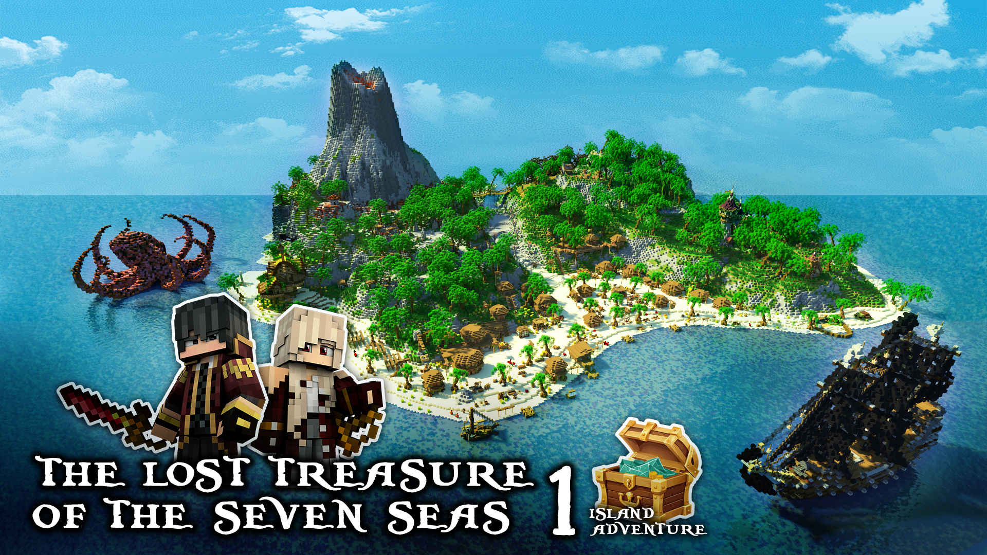 Descarca The Lost Treasure of the Seven Seas 1.0 pentru Minecraft 1.19.1